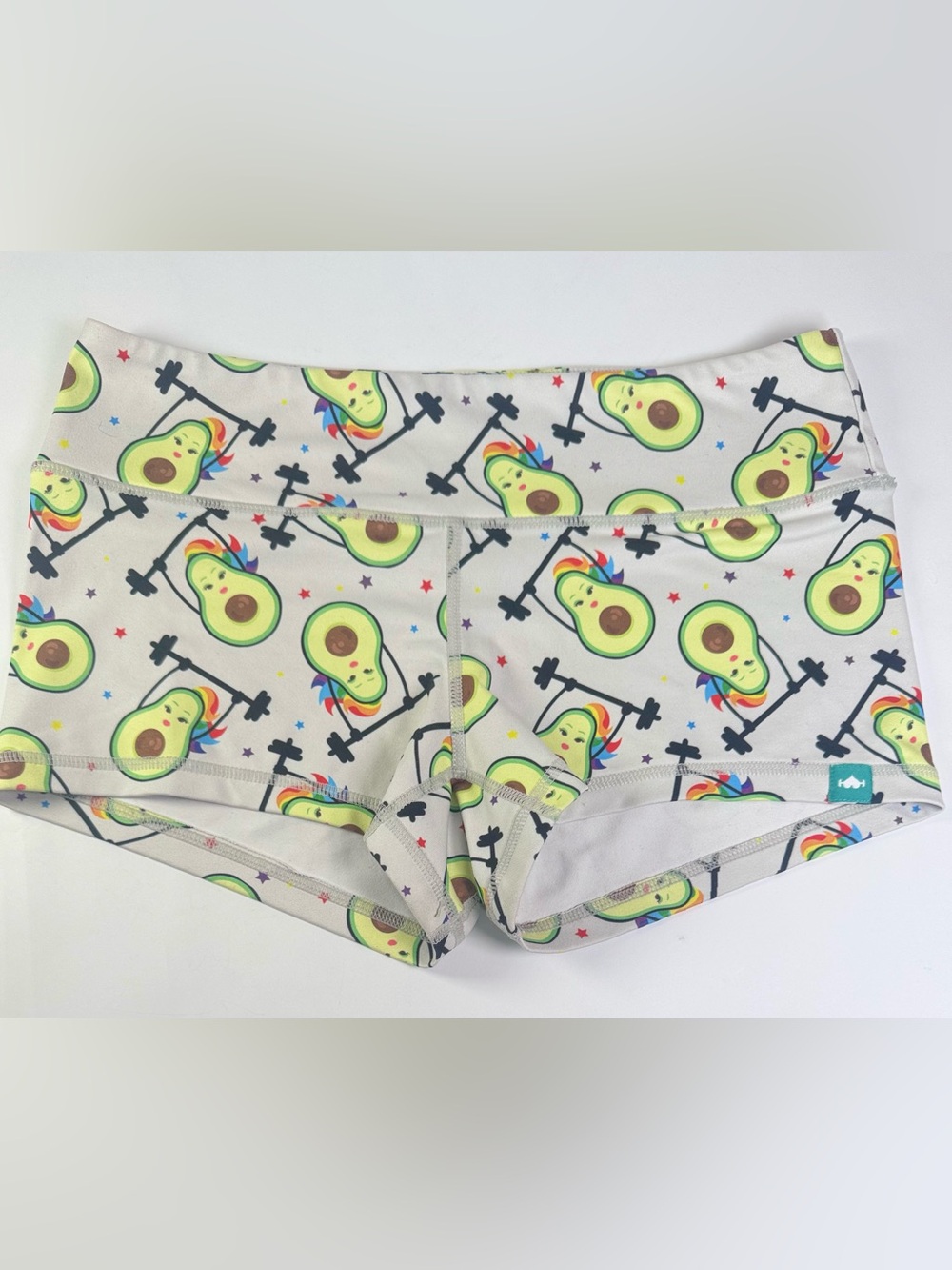 WODBottom Avocado Gym Workout Booty Shorts - Medium